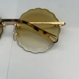 Chloe Rosie round scallop rimless sunglasses Chloe Gold Scalloped Edge Rimless Sunglasses Chloe main image 4